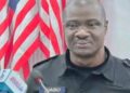 LDEA Officer-in-Charge Fitzgerald T. M. Biago addresses the media in Monrovia, warning that properties linked to illegal drugs will be confiscated by the state