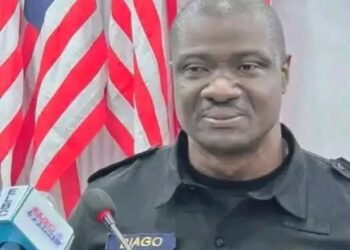 LDEA Officer-in-Charge Fitzgerald T. M. Biago addresses the media in Monrovia, warning that properties linked to illegal drugs will be confiscated by the state