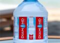 Diamond Mineral Water officials addressing the press in Monrovia, denying social media reports of contaminated bottled water and reaffirming product safety standards.
