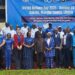 President Joseph N. Boakai poses with UN Resident Coordinator Christine Umutoni and other dignitaries at the UN@80 celebration in Kakata, Margibi County