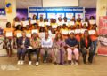 Participants of the Liberia Football Association’s Girls Guard workshop pose with certificates after completing a three-day FIFA-funded capacity-building program.