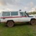 A medical ambulance stationed at a Liberian football venue as part of the LFA’s new safety measures following player Amara Kamara’s death