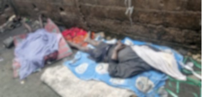 covered bodies of men who reportedly smoked kush