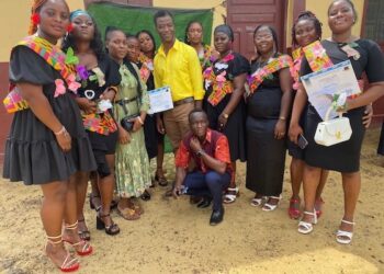 Graduates of Alsandra Vocational and Technical Institute (AVTI) Kakata Branch #2 take part in their first graduation ceremony in Margibi County, urged by Rev. Theophilus S. B. Service to adopt an industrial mindset to create jobs and boost Liberia’s economy.