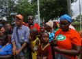 A group of disabled persons yesterday marched onto the ground of the Executive Mansion calling for the resignation of their leader