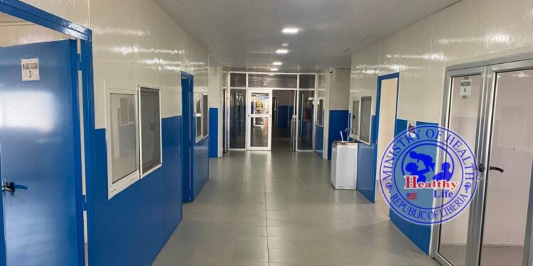 Interior of the Liberia Center for Infectious Diseases (LCID) Emergency Treatment Unit at Star Base in Monrovia, where Mpox patients report severe drug shortages