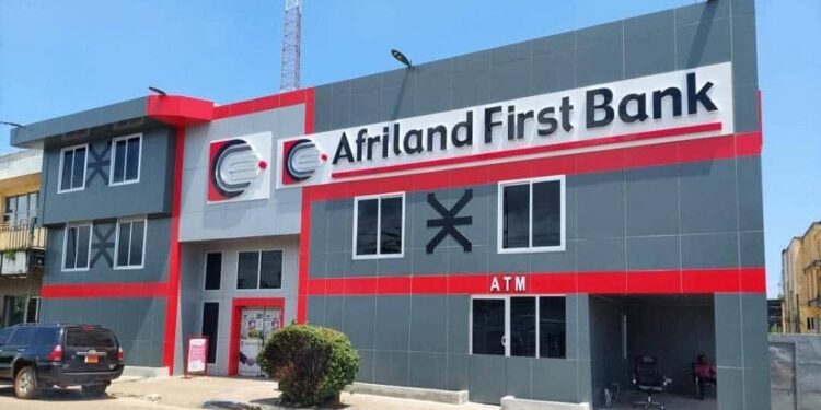 Afriland First Bank Liberia headquarters on Crown Hill, Monrovia, amid growing public concern over alleged financial irregularities and weak oversight.