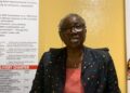 NAC Chairperson Dr. Cecelia Nuta speaking during the release of Liberia’s 2025 UNAIDS HIV data