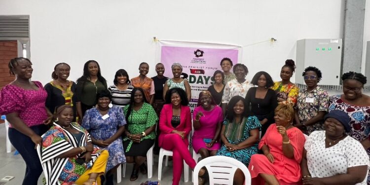 Participants of the Liberia Feminist Forum during the TOT workshop on women’s rights and feminist advocacy in Paynesville.