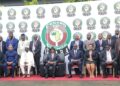 President Boakai with regional delegates at the GIABA 44th Plenary in Liberia