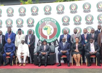 President Boakai with regional delegates at the GIABA 44th Plenary in Liberia