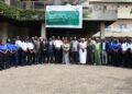Liberian and ECOWAS officials pose in Monrovia during the launch of the SIGMAT platform, a digital customs system linking West African trade corridors