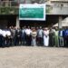 Liberian and ECOWAS officials pose in Monrovia during the launch of the SIGMAT platform, a digital customs system linking West African trade corridors