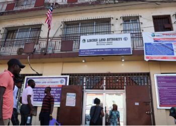 Liberia Land Authority headquarters in Monrovia during public-land investigation
