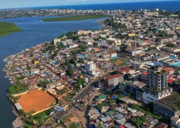 Aerial view of Monrovia