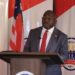 Citizens Movement for Change (CMC) leader Musa Hassan Bility speaks at a press conference in Monrovia, criticizing Liberia’s 2026 draft national budget as unrealistic and politically motivated.