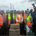 ECOWAS, Liberian and Sierra Leonean officials at the groundbreaking ceremony for the Jendema–Bo Waterside Joint Border Post.