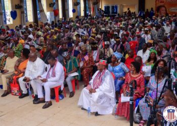 Traditional leaders, chiefs and tribal governors gathered in Bong County during the 2025 National Assembly with national officials in attendance