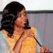 Former First Lady Clar Weah speaking at a public event during foundation-related activities