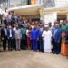 Delegates from Liberia and Sierra Leone stand for a group photograph during the opening of Joint Technical Committee border talks in Bo.