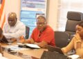 NaFAA Acting Director General J. Cyrus Saygbe inaugurates Liberia’s National Multi-Stakeholder Group during a FiTI transparency workshop in Monrovia