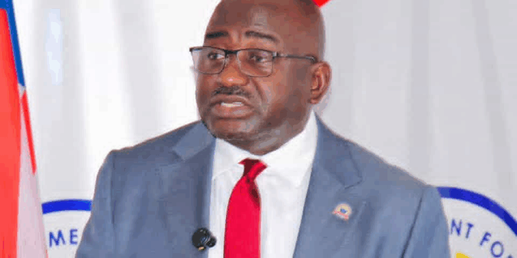 A Liberian political leader speaking during a public address while warning about rising lawlessness following the Red Light eviction clashes.