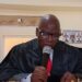 Resident Judge Nelson T. Tokpa delivers his opening charge during the November Term of Court in Harper, Maryland County.