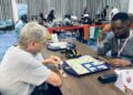 Liberian Scrabble players competing at the World English Scrabble Championship in Accra