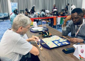 Liberian Scrabble players competing at the World English Scrabble Championship in Accra