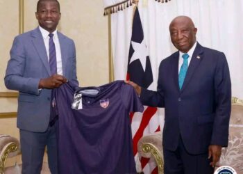 A President Mustapha Raji calls for appointment of Liberian football legend as sports ambassador during CAF coaching course ceremony.