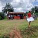 Protesters gather in Yarpah Town, River Cess County, demanding accountability from Superintendent Byron Zahnwea over alleged budget discrepancies.