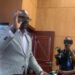 Public Works Minister Roland Giddings presents the government’s Jor River Bridge plan during plenary as criticism mounts over alleged inflated costs