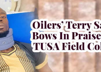 Oilers’ Terry Sackor praises God