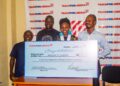 Abigail S. Togba, winner of Teach For Liberia’s social entrepreneurship competition, presenting her venture Revive Wear Liberia.