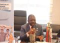 NaFAA Acting Director General Cyrus S. Saygbe speaks during the launch of preparations for the 2026 Fisheries Investment Conference at NaFAA headquarters in Monrovia