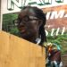ActionAid Liberia Country Director Elizabeth Gbah Johnson delivering remarks at the National People’s Climate Justice Summit in Monrovia