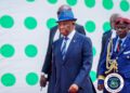 President Joseph Boakai arriving at an ECOWAS summit venue as regional leaders assign Liberia expanded economic and institutional responsibilities.