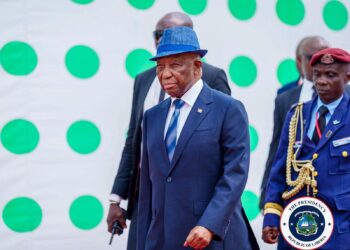 President Joseph Boakai arriving at an ECOWAS summit venue as regional leaders assign Liberia expanded economic and institutional responsibilities.