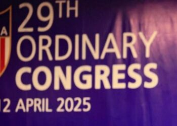 Backdrop of the LFA 29th Ordinary Congress held on April 12, 2025.