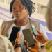 Musu W. Davis of IWYE speaks during an interview, calling for increased family planning funding in Liberia.