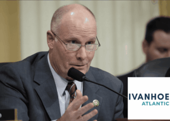 Rep. John Moolenaar speaking at a congressional hearing, highlighting U.S. concerns about Liberia’s Liberty Corridor rail project and its links to Chinese-owned firms.