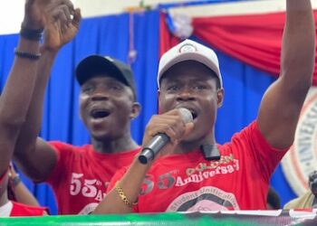 Former Assistant Minister Carlos Tingban speaks at SUP’s 55th Anniversary in Monrovia reaffirming support for President Boakai