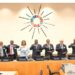 African ministers at the 2025 Sector Ministers’ Meeting in Madrid raising joined hands in solidarity as they endorse the High-Level Leaders Compact for climate-resilient water and sanitation systems.