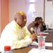 NIMD Liberia Country Representative Cllr. Darren Domah addresses lawmakers during a constituency consultation in Gbarnga, Bong County.