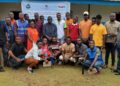 Participants pose after CEMESP-led legislative constituency consultation with lawmakers and citizens in Grand Cape Mount and Grand Bassa Counties.