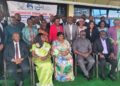 Participants pose for a group photo at the MRU regional workshop in Monrovia after adopting a communiqué on transboundary water governance