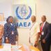 Liberian delegation poses with International Atomic Energy Agency officials in Vienna during legislative assistance meeting on national nuclear law
