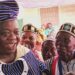Representative Bernard Blue Benson Jr. receives traditional honors from elders during a cultural ceremony in Montserrado County.