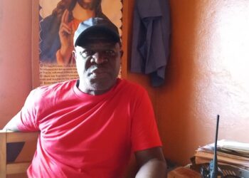 The Bong County commander of the Liberia National Fire Service speaks during an interview in Gbarnga amid an eviction threat.