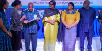 President Boakai’s representatives and World Bank officials launch the Liberia 2025–2030 Country Partnership Framework during a ceremony at the EJS Ministerial Complex in Monrovia.
